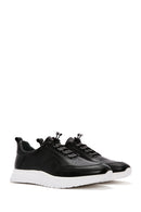 Erkek Siyah Bağcıklı Deri Sneaker | Derimod Erkek Siyah Bağcıklı Deri Sneaker | Derimod