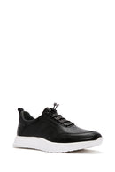 Erkek Siyah Bağcıklı Deri Sneaker | Derimod Erkek Siyah Bağcıklı Deri Sneaker | Derimod