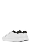 Erkek Beyaz Bağcıklı Deri Sneaker | Derimod Erkek Beyaz Bağcıklı Deri Sneaker | Derimod
