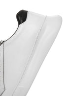Erkek Beyaz Bağcıklı Deri Sneaker | Derimod Erkek Beyaz Bağcıklı Deri Sneaker | Derimod
