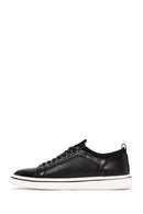 Erkek Siyah Bağcıklı Deri Sneaker | Derimod Erkek Siyah Bağcıklı Deri Sneaker | Derimod