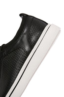 Erkek Siyah Bağcıklı Deri Sneaker | Derimod Erkek Siyah Bağcıklı Deri Sneaker | Derimod