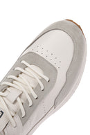 Erkek Beyaz Bağcıklı Kalın Tabanlı Deri Casual Sneaker | Derimod Erkek Beyaz Bağcıklı Kalın Tabanlı Deri Casual Sneaker | Derimod