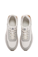 Erkek Beyaz Bağcıklı Kalın Tabanlı Deri Casual Sneaker | Derimod Erkek Beyaz Bağcıklı Kalın Tabanlı Deri Casual Sneaker | Derimod