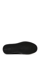 Erkek Siyah Bağcıklı Deri Sneaker | Derimod Erkek Siyah Bağcıklı Deri Sneaker | Derimod