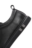 Erkek Siyah Bağcıklı Deri Sneaker | Derimod Erkek Siyah Bağcıklı Deri Sneaker | Derimod