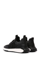 Derimod Zero Erkek Siyah Bağcıklı Kalın Tabanlı Kumaş Sneaker | Derimod Derimod Zero Erkek Siyah Bağcıklı Kalın Tabanlı Kumaş Sneaker | Derimod