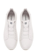 Men's White Lace-up Leather Sneaker | Derimod Men's White Lace-up Leather Sneaker | Derimod