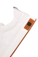 Men's White Lace-up Leather Sneaker | Derimod Men's White Lace-up Leather Sneaker | Derimod