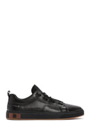 Men's Black Lace-up Leather Sneaker | Derimod Men's Black Lace-up Leather Sneaker | Derimod
