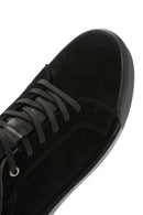 Men's Black Lace-up Leather Sneaker | Derimod Men's Black Lace-up Leather Sneaker | Derimod