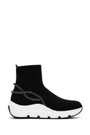 Derimod Zero Women's Black Stone High Top Sneaker | Derimod Derimod Zero Women's Black Stone High Top Sneaker | Derimod