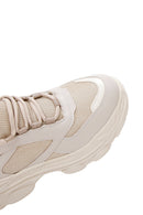Kadın Bej Kalın Tabanlı Sneaker | Derimod Kadın Bej Kalın Tabanlı Sneaker | Derimod