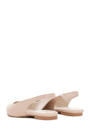 Women's Beige Open-Back Ballerinas | Derimod Women's Beige Open-Back Ballerinas | Derimod