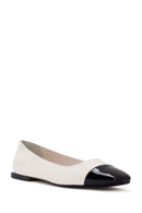 Women's Cream Ballerinas | Derimod Women's Cream Ballerinas | Derimod