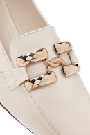 Women's White Masculine Loafer | Derimod Women's White Masculine Loafer | Derimod