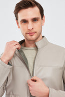 Rakitic Men's Green Double Sided Suede Leather Coat | Derimod Rakitic Men's Green Double Sided Suede Leather Coat | Derimod