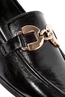 Women's Black Buckle Detailed Leather Masculine Loafer | Derimod Women's Black Buckle Detailed Leather Masculine Loafer | Derimod