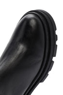 Women's Black Zippered Thick Soled Leather Boots | Derimod Women's Black Zippered Thick Soled Leather Boots | Derimod