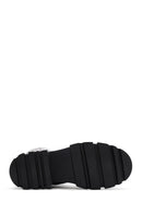 Women's Black Zippered Thick Soled Leather Boots | Derimod Women's Black Zippered Thick Soled Leather Boots | Derimod