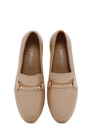 Kadın Pudra Toka Detaylı Deri Maskülen Loafer | Derimod Kadın Pudra Toka Detaylı Deri Maskülen Loafer | Derimod