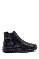Woman Black Zip Closure Leather Comfort Boots | Derimod Woman Black Zip Closure Leather Comfort Boots | Derimod