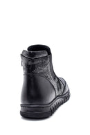 Woman Black Zip Closure Leather Comfort Boots | Derimod Woman Black Zip Closure Leather Comfort Boots | Derimod