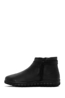 Women's Black Zippered Buckle Detailed Leather Comfort Boots | Derimod Women's Black Zippered Buckle Detailed Leather Comfort Boots | Derimod