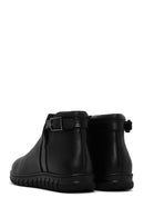 Women's Black Zippered Buckle Detailed Leather Comfort Boots | Derimod Women's Black Zippered Buckle Detailed Leather Comfort Boots | Derimod