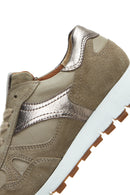 Women's Mink Lace-Up Leather Sneakers | Derimod Women's Mink Lace-Up Leather Sneakers | Derimod