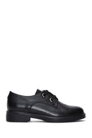 Women's Black Lace-Up Leather Oxford Shoes | Derimod Women's Black Lace-Up Leather Oxford Shoes | Derimod