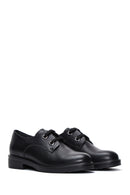 Women's Black Lace-Up Leather Oxford Shoes | Derimod Women's Black Lace-Up Leather Oxford Shoes | Derimod