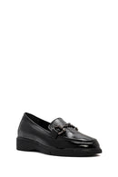 Kadın Siyah Toka Detaylı Rugan Deri Comfort Loafer | Derimod Kadın Siyah Toka Detaylı Rugan Deri Comfort Loafer | Derimod