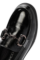Kadın Siyah Toka Detaylı Rugan Deri Comfort Loafer | Derimod Kadın Siyah Toka Detaylı Rugan Deri Comfort Loafer | Derimod