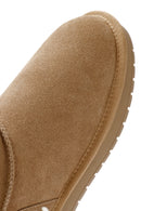 Women's Camel Fur Detailed Suede Leather Boots | Derimod Women's Camel Fur Detailed Suede Leather Boots | Derimod