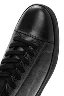 Erkek Siyah Bağcıklı Deri Sneaker | Derimod Erkek Siyah Bağcıklı Deri Sneaker | Derimod