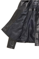 Giselle Women's Black Short Leather Jacket | Derimod Giselle Women's Black Short Leather Jacket | Derimod