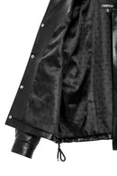 Susan Women's Black Oversize Leather Jacket | Derimod Susan Women's Black Oversize Leather Jacket | Derimod
