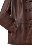 Trixy Women's Brown Leather Jacket | Derimod Trixy Women's Brown Leather Jacket | Derimod