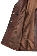 Trixy Women's Brown Leather Jacket | Derimod Trixy Women's Brown Leather Jacket | Derimod