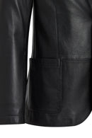 Dominic Erkek Siyah Blazer Deri Ceket | Derimod Dominic Erkek Siyah Blazer Deri Ceket | Derimod