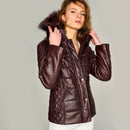 Blanch Women's Leather Jacket | Derimod Blanch Women's Leather Jacket | Derimod