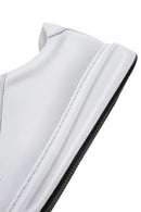 Men's White Lace-up Leather Sneaker | Derimod Men's White Lace-up Leather Sneaker | Derimod