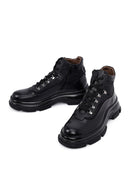 Men's Black Zippered Leather Boat | Derimod Men's Black Zippered Leather Boat | Derimod