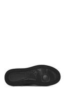 Men's Black Lace-up Thick-Sole Leather Sneaker | Derimod Men's Black Lace-up Thick-Sole Leather Sneaker | Derimod