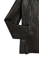 Audrey Woman Black Hooded Fur Leather Coats | Derimod Audrey Woman Black Hooded Fur Leather Coats | Derimod