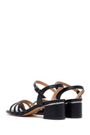 Women's Black Ankle Buckle Thick Heel Sandals | Derimod Women's Black Ankle Buckle Thick Heel Sandals | Derimod
