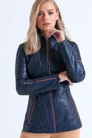 Madison Women's Leather Jacket | Derimod Madison Women's Leather Jacket | Derimod
