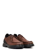 Men's Brown Lace-Up Thick Sole Leather Casual Shoes | Derimod Men's Brown Lace-Up Thick Sole Leather Casual Shoes | Derimod