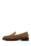 Kadın Vizon Süet Deri Maskülen Loafer | Derimod Kadın Vizon Süet Deri Maskülen Loafer | Derimod